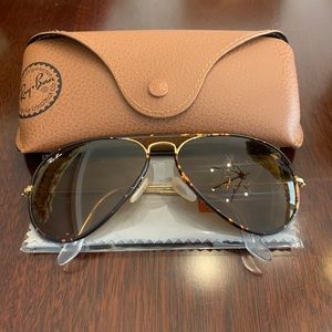 Unisex Aviator Tortoise Gold Wire Frame Ray-Bans